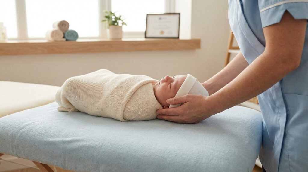 Lire la suite à propos de l’article Ostéopathie bébé plagiocéphalie : agir tôt à Paris